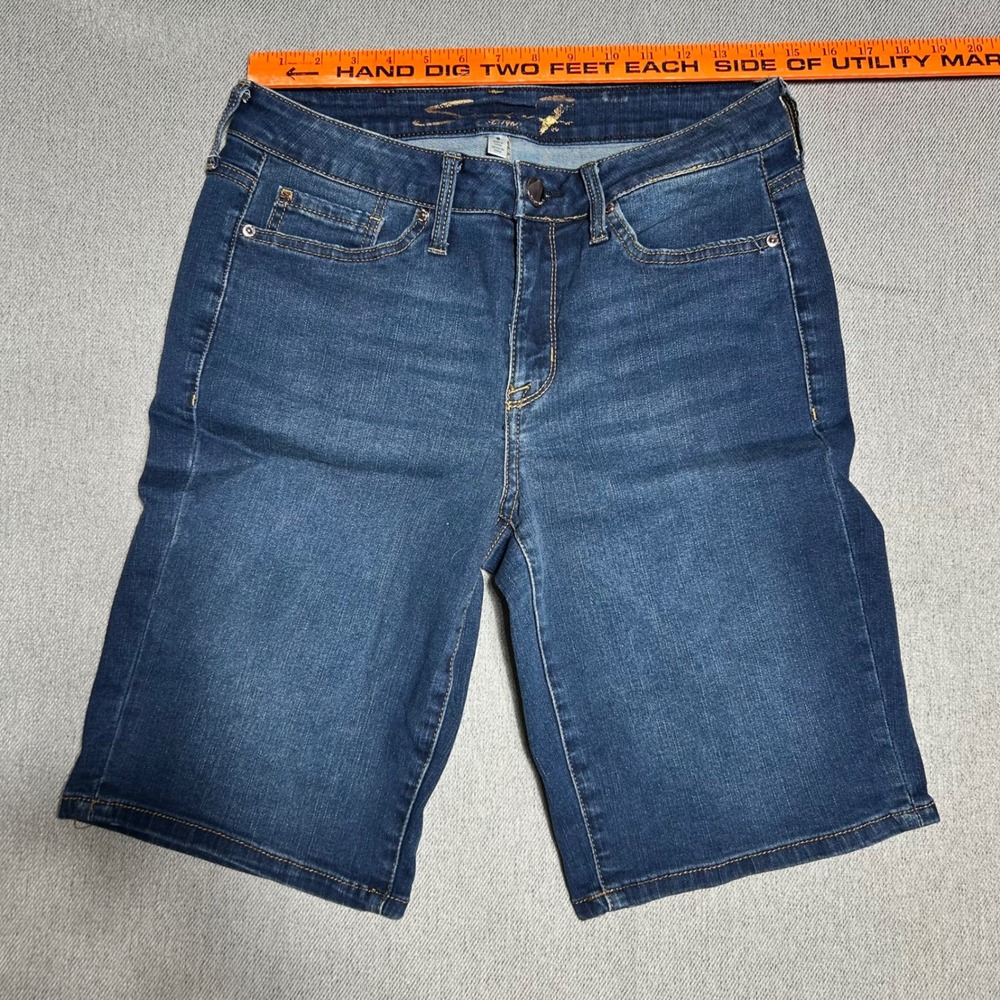 Seven7 Bermuda Shorts Womens Size 8 Blue Black Denim 3 Pair Bundle Jorts - Picture 15 of 16